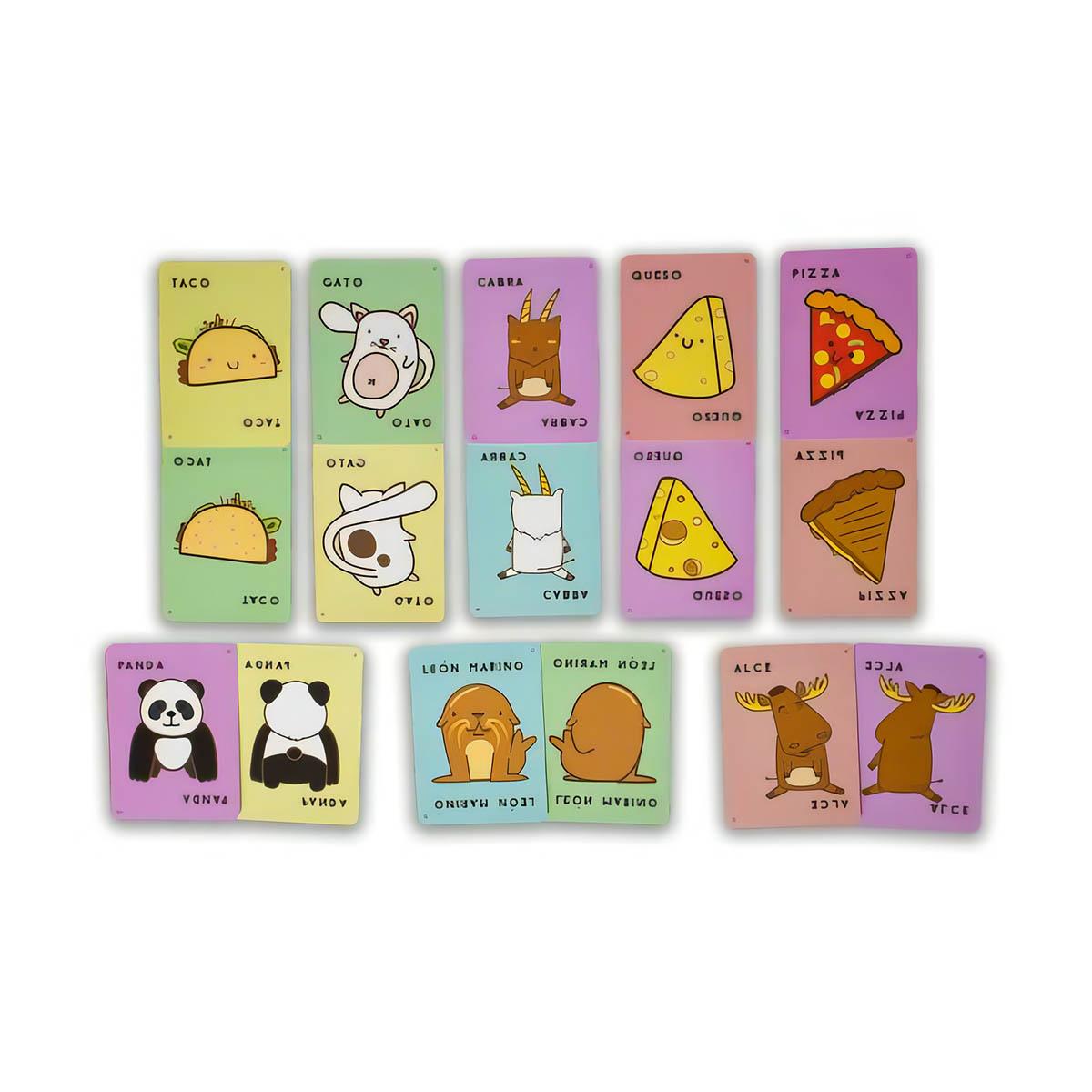 Taco Gato Cabra Queso Pizza — Juego de Cartas