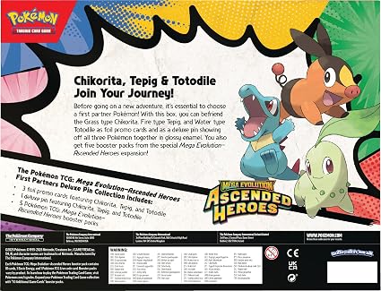 Pokémon Ascended Heroes — First Partners Deluxe Pin Collection en Inglés