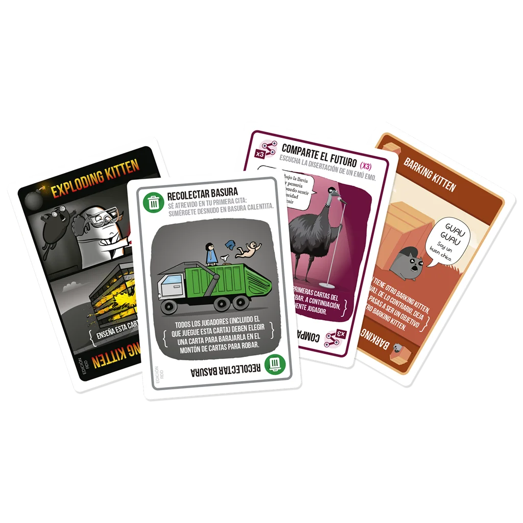Contenido de Exploding Kittens: Recetas del Desastre